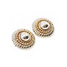 925 STERLING SILVER GOLD PLATED  EARRINGS ITALY