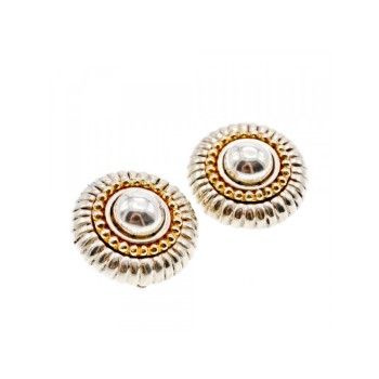 925 STERLING SILVER GOLD PLATED  EARRINGS ITALY