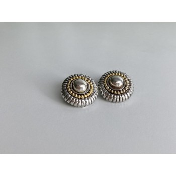 925 STERLING SILVER GOLD PLATED  EARRINGS ITALY