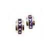 925 Sterling Silver Purple Tourmaline Stud Earrings