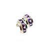 925 Sterling Silver Purple Tourmaline Stud Earrings