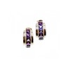 925 Sterling Silver Purple Tourmaline Stud Earrings