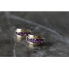 925 Sterling Silver Purple Tourmaline Stud Earrings