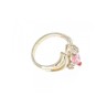 925 Sterling Silver Pink & White CZ Ring Size 7