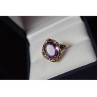 10K YELLOW GOLD PURPLE TOURMALINE RING SIZE 6.5