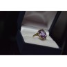 10K YELLOW GOLD PURPLE TOURMALINE RING SIZE 6.5