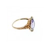 10K YELLOW GOLD PURPLE TOURMALINE RING SIZE 6.5