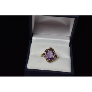 10K YELLOW GOLD PURPLE TOURMALINE RING SIZE 6.5