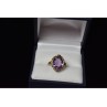 10K YELLOW GOLD PURPLE TOURMALINE RING SIZE 6.5