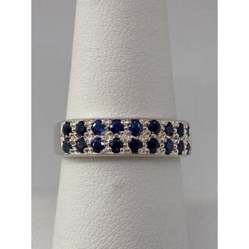 925 Sterling Silver Ring With Topaz Size 7.75