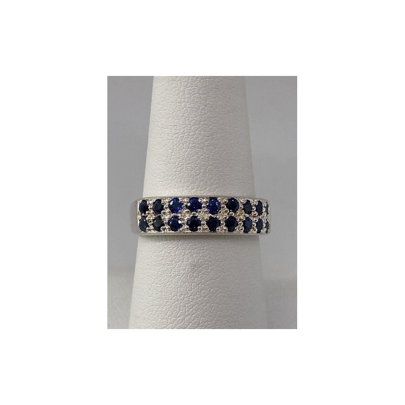 925 Sterling Silver Ring With Topaz Size 7.75