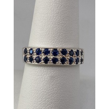 925 Sterling Silver Ring With Topaz Size 7.75