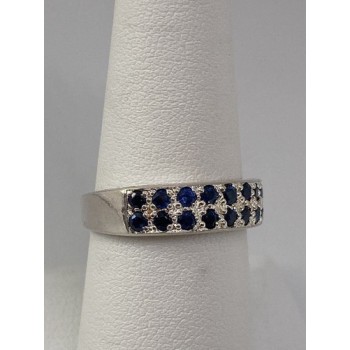 925 Sterling Silver Ring With Topaz Size 7.75