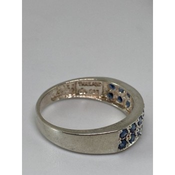 925 Sterling Silver Ring With Topaz Size 7.75