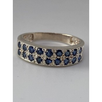 925 Sterling Silver Ring With Topaz Size 7.75