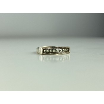 Vintage 925 Sterling Silver Marcasites Ring Size 5.5