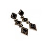 Vintage 925 Sterling Silver Onyx Earrings