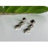 Vintage 925 Sterling Silver Onyx Earrings