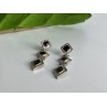 Vintage 925 Sterling Silver Onyx Earrings