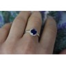 925 Sterling Silver Sapphire Classic Ring Size 8