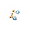 10K YELLOW GOLD BLUE SPINEL EARRINGS