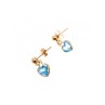 10K YELLOW GOLD BLUE SPINEL EARRINGS