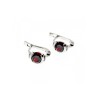 925 Sterling Silver Garnet Earrings