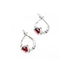 925 Sterling Silver Garnet Earrings