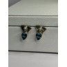 925 STERLING SILVER TOPAZ & PEARL EARRINGS LENGTH 0.70 INCH