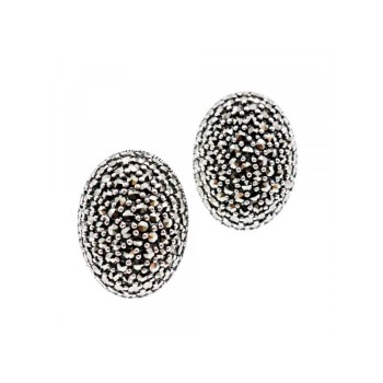 925 STERLING SILVER MARCASITES STUD EARRINGS