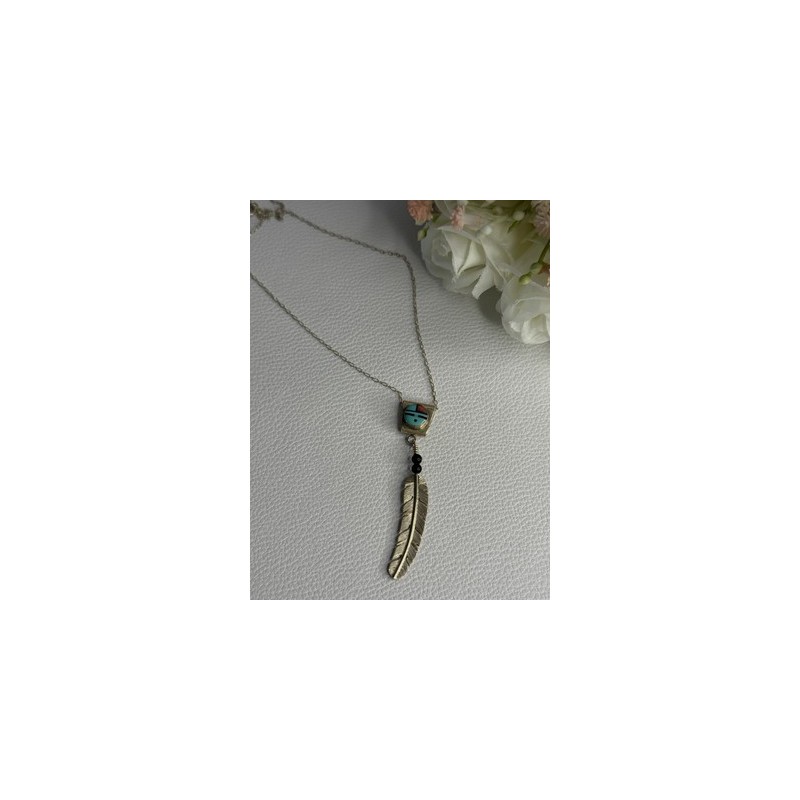 925 Sterling Silver Native American Necklace Length 20 Inch