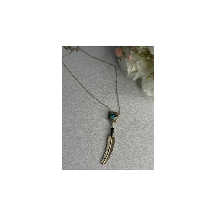 925 Sterling Silver Native American Necklace Length 20 Inch