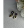925 Sterling Silver Amethyst & Peridot Earrings Length 1 Inch