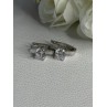 925 Sterling Silver CZ Earrings Length 0.65 Inch