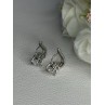 925 Sterling Silver CZ Earrings Length 0.65 Inch