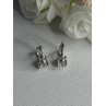 925 Sterling Silver CZ Earrings Length 0.65 Inch