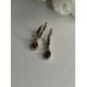 925 Sterling Silver Hessonite Earrings Length 1 Inch