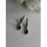 925 Sterling Silver Hessonite Earrings Length 1 Inch
