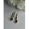 925 Sterling Silver Hessonite Earrings Length 1 Inch