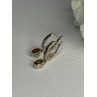 925 Sterling Silver Hessonite Earrings Length 1 Inch