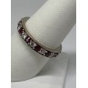 925 Sterling Silver Ring With Ruby & CZ Size 8