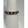 925 Sterling Silver Ring With Ruby & CZ Size 8