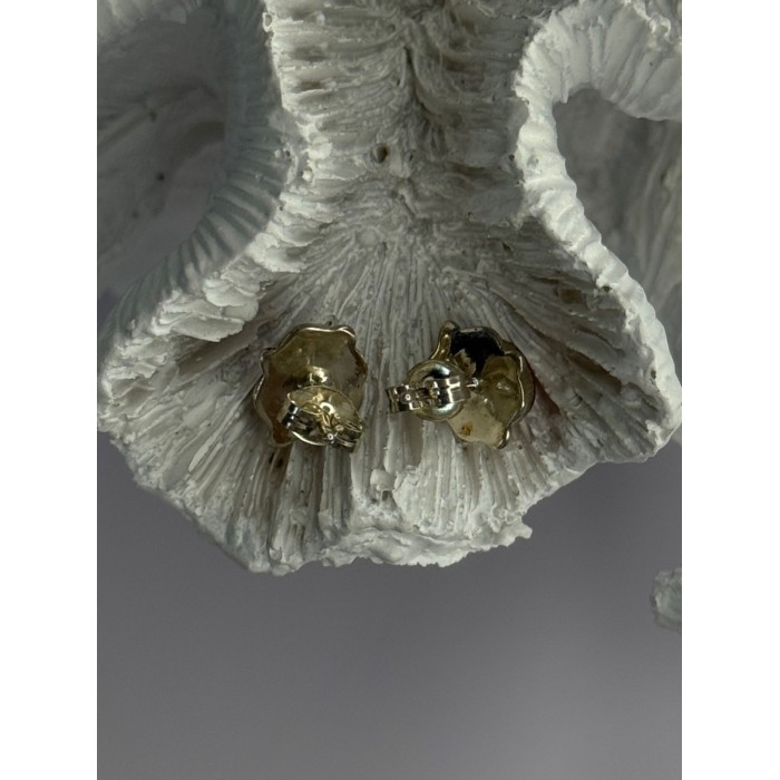 925 Sterling Silver Carnelian Stud Earrings Length 0.40 Inch