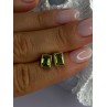 Pretty 925 Sterling Silver Peridot Stud Earrings Length 0.30 Inch
