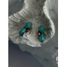 925 Sterling Silver Turquoise Earrings Length 0.50 Inch