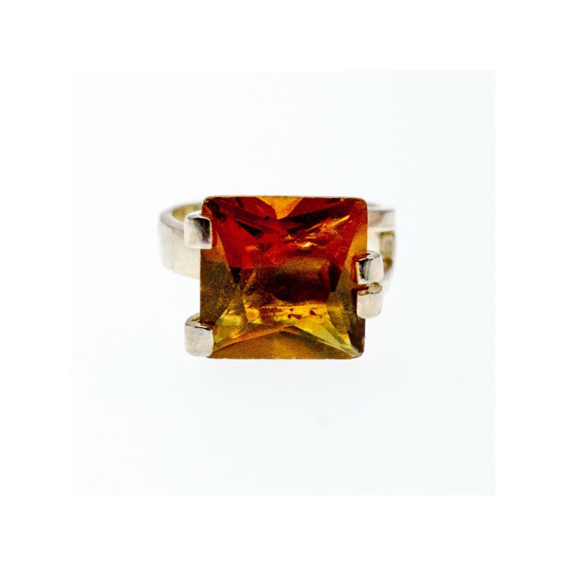 Vintage 925 Sterling Silver Heliodor Ring Size 6.75