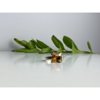 Vintage 925 Sterling Silver Heliodor Ring Size 6.75