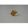 925 Sterling Silver Gold Plated Heliodor Ring Size 6.75