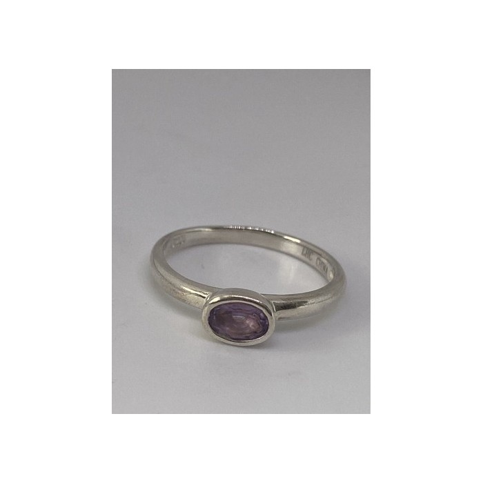 925 Sterling Silver With Amethyst Ring Size 8