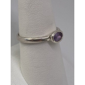 925 Sterling Silver With Amethyst Ring Size 8